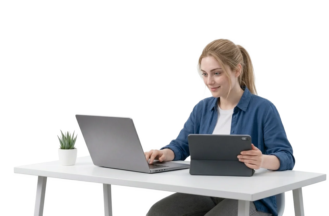 Osoba korzystająca z komputera